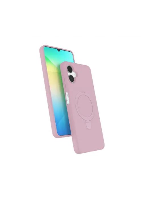 Samsung Galaxy A06 Regal Magsafe Standlı Kapak - Açık Pembe
