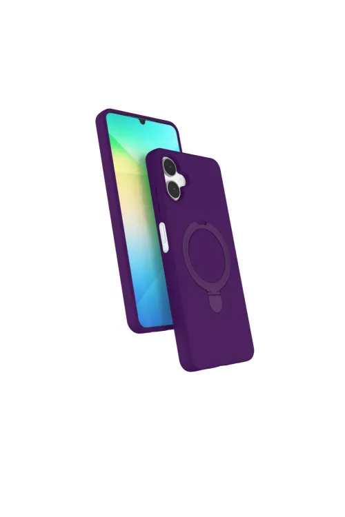 Samsung Galaxy A06 Regal Magsafe Standlı Kapak - Derin Mor