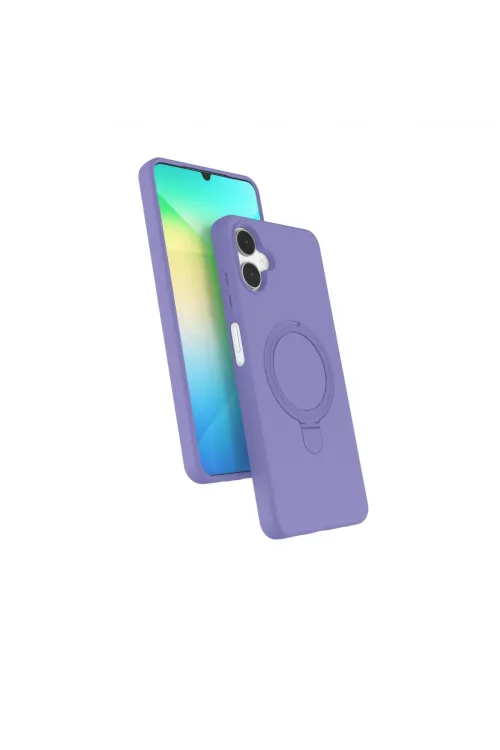 Samsung Galaxy A06 Regal Magsafe Standlı Kapak - Lila