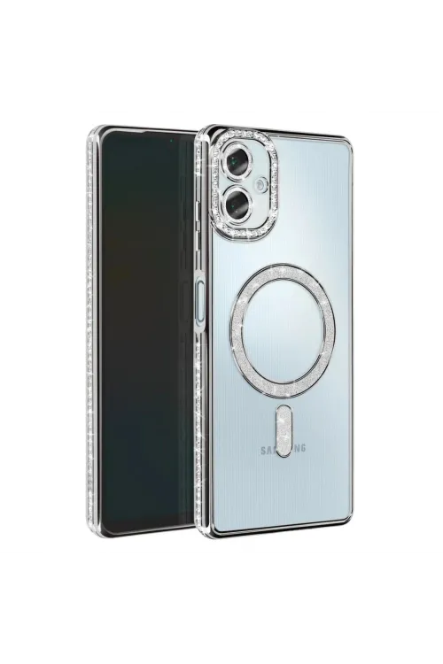 Samsung Galaxy A07 4g Joke Simli Magneticsafe Kılıf - Gümüş
