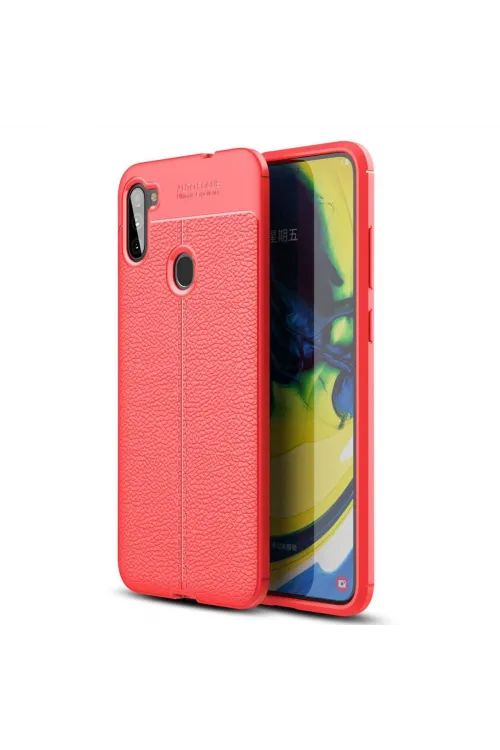 Samsung Galaxy A11 Kılıf Auto Focus Kapak - Kırmızı