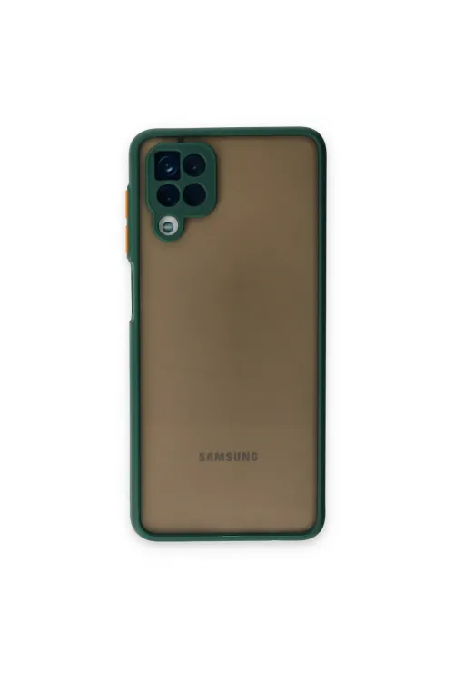 Samsung Galaxy A12 Kılıf Montreal Silikon Kapak - Yeşil