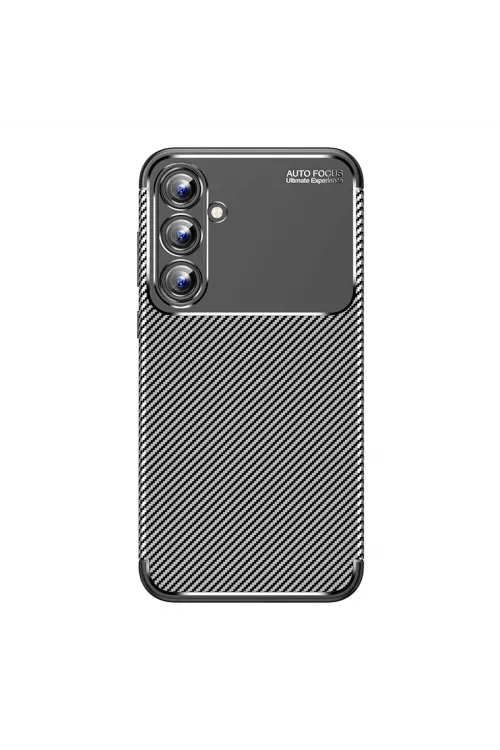 Samsung Galaxy A15 4g Kılıf Auto Focus Karbon Kapak - Siyah