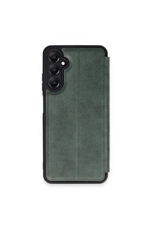 Samsung Galaxy A15 4g Kılıf Flip Cover - Koyu Yeşil