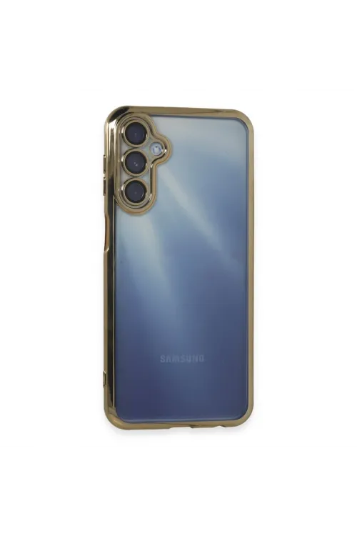Samsung Galaxy A15 4g Kılıf Razer Lensli Silikon - Gold
