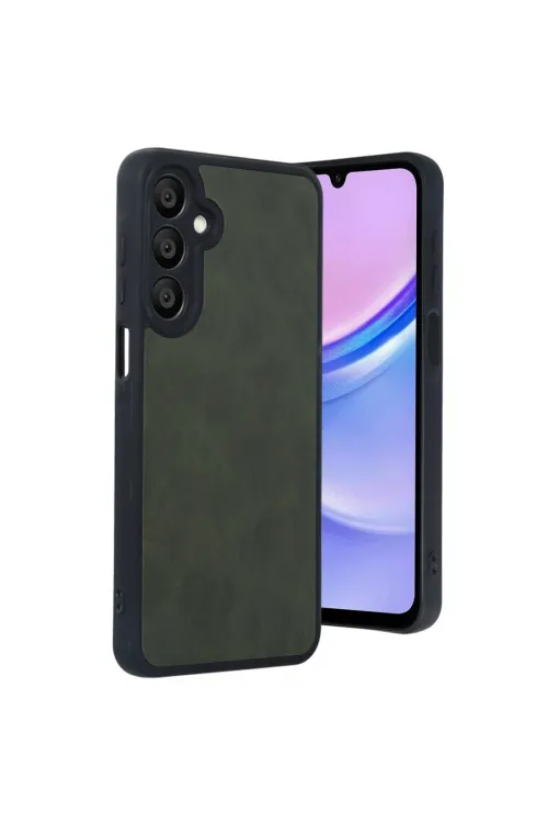 Samsung Galaxy A16 5g Kılıf Aras Deri Kapak - Koyu Yeşil