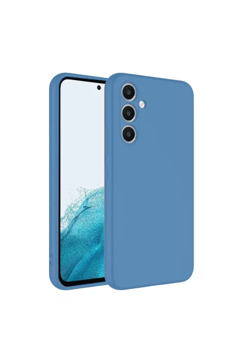 Samsung Galaxy A16 5g Kılıf First Silikon - Mavi