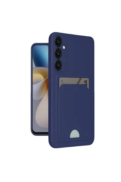 Samsung Galaxy A16 5g Kılıf Kelvin Kartvizitli Silikon - Lacivert