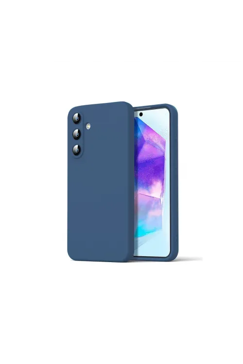 Samsung Galaxy A16 5g Kılıf Nano İçi Kadife Silikon - Lacivert