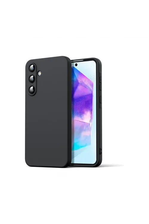 Samsung Galaxy A16 5g Kılıf Nano İçi Kadife Silikon - Siyah