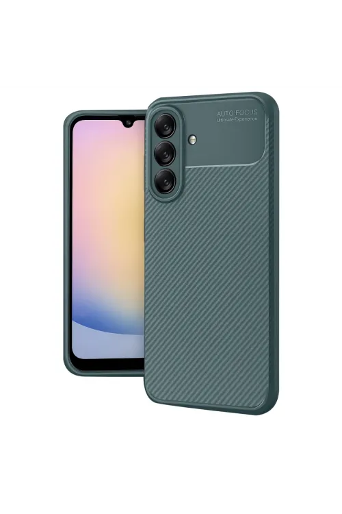 Samsung Galaxy A17 5g Auto Focus Karbon Kapak - Koyu Yeşil