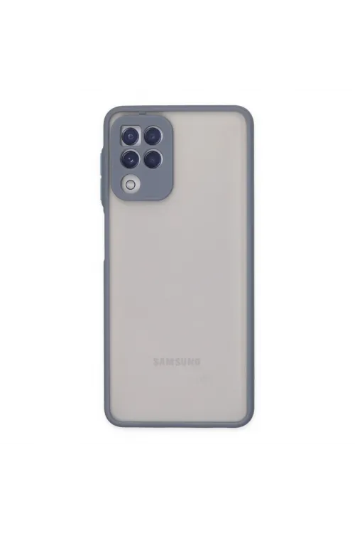 Samsung Galaxy A22 Kılıf Montreal Silikon Kapak - Gri
