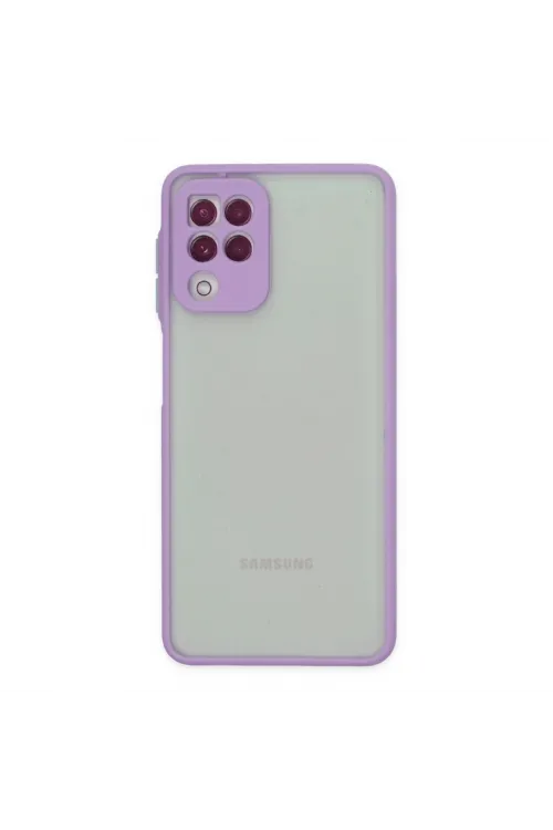 Samsung Galaxy A22 Kılıf Montreal Silikon Kapak - Mor