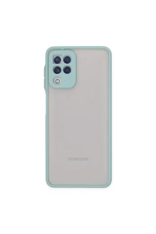 Samsung Galaxy A22 Kılıf Montreal Silikon Kapak - Turkuaz