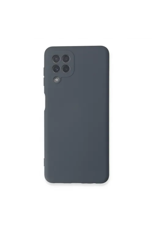 Samsung Galaxy A22 Kılıf Nano İçi Kadife Silikon - Gri
