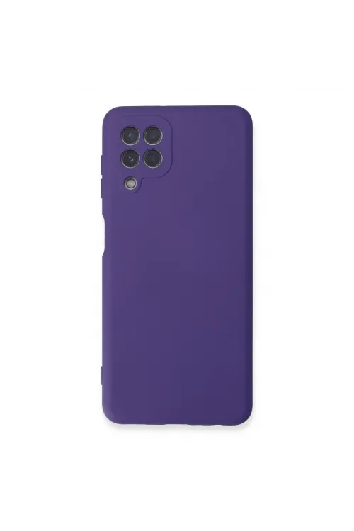 Samsung Galaxy A22 Kılıf Nano İçi Kadife Silikon - Mor
