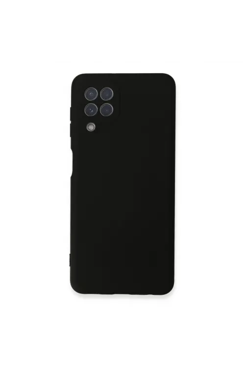 Samsung Galaxy A22 Kılıf Nano İçi Kadife Silikon - Siyah