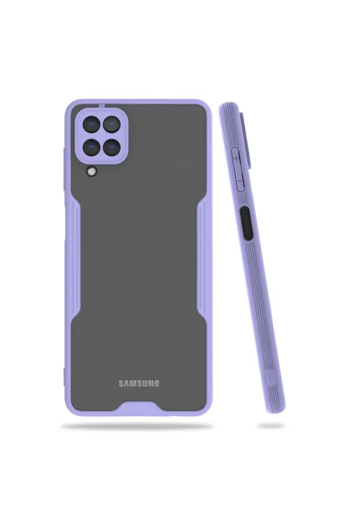 Samsung Galaxy A22 Kılıf Platin Silikon - Lila