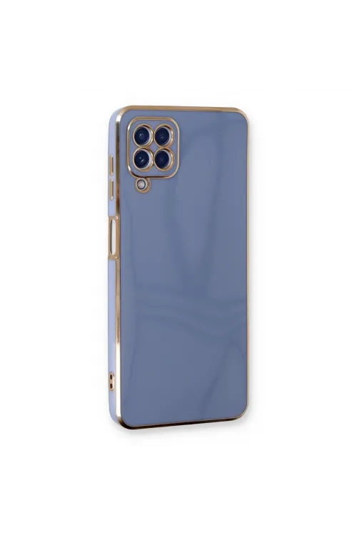 Samsung Galaxy A22 Kılıf Volet Silikon - Mavi