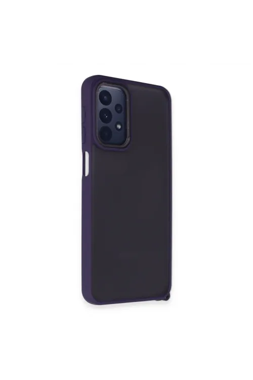 Samsung Galaxy A23 4g Kılıf Elegant Kapak - Derin Mor