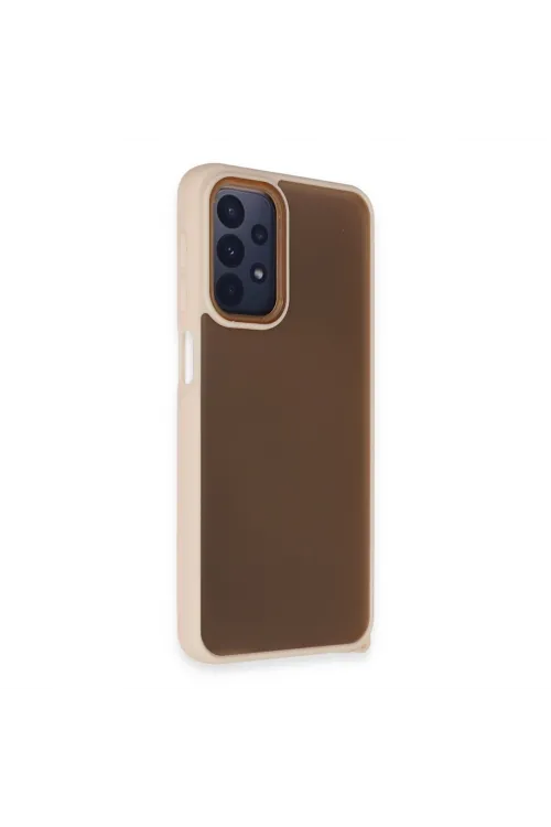 Samsung Galaxy A23 4g Kılıf Elegant Kapak - Pudra