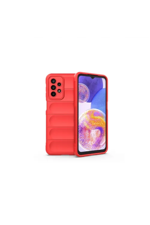 Samsung Galaxy A23 4g Kılıf Optimum Silikon - Kırmızı