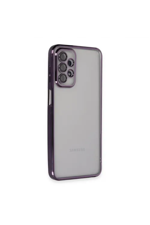 Samsung Galaxy A23 4g Kılıf Razer Lensli Silikon - Mor