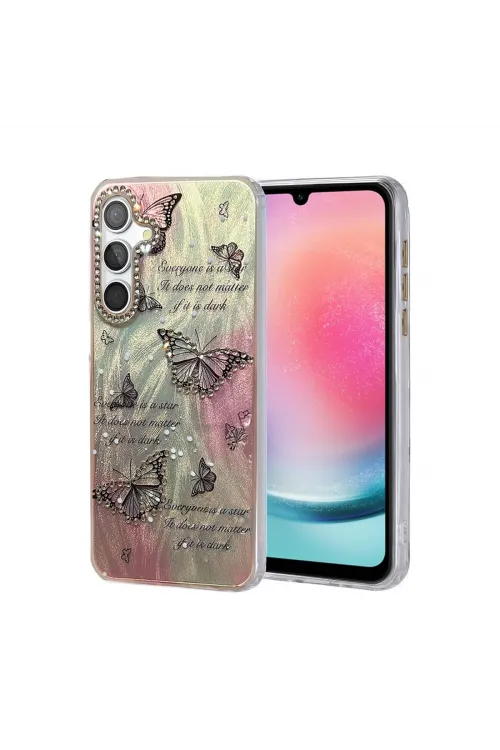 Samsung Galaxy A24 4g Kılıf Blade Aynalı Desenli Kapak - Desen 6