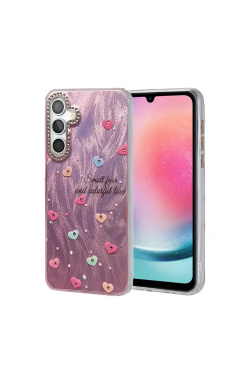 Samsung Galaxy A24 4g Kılıf Blade Aynalı Desenli Kapak - Desen 8