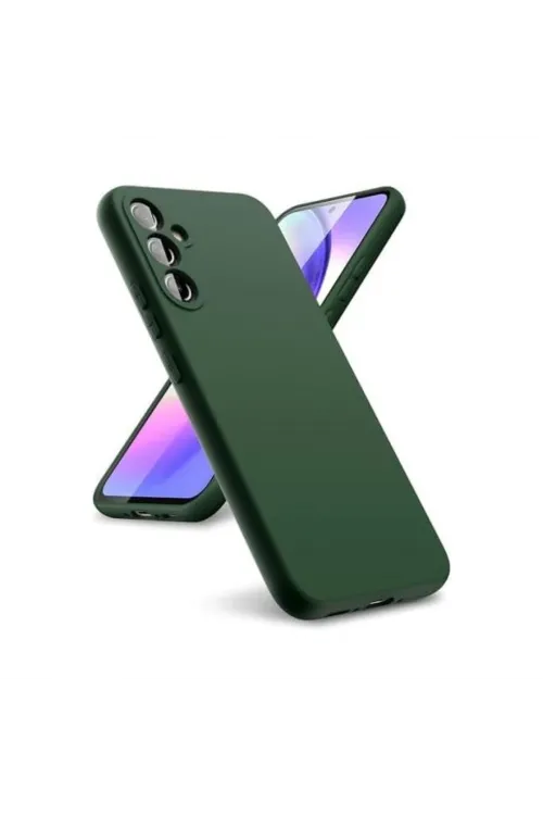 Samsung Galaxy A24 4g Kılıf First Silikon - Koyu Yeşil