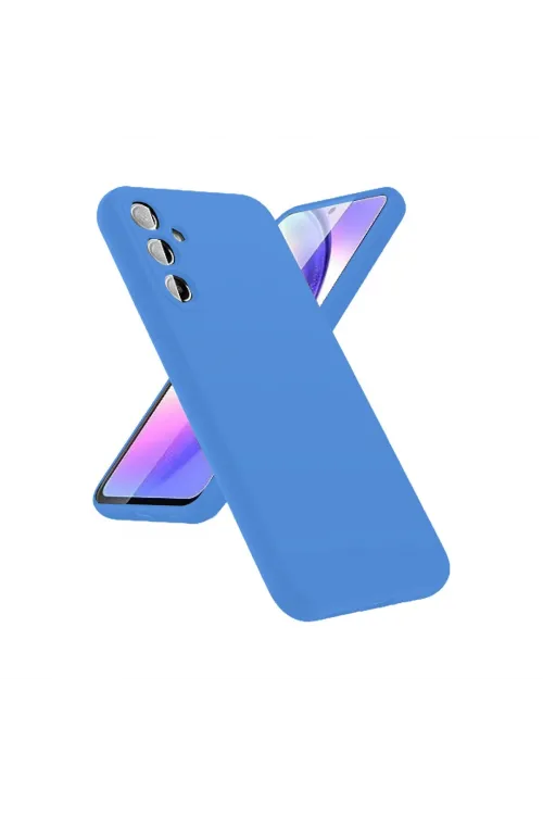 Samsung Galaxy A24 4g Kılıf First Silikon - Mavi
