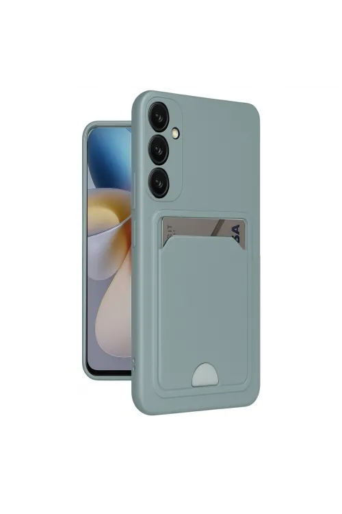 Samsung Galaxy A26 Kılıf Kelvin Kartvizitli Silikon - Açık Yeşil