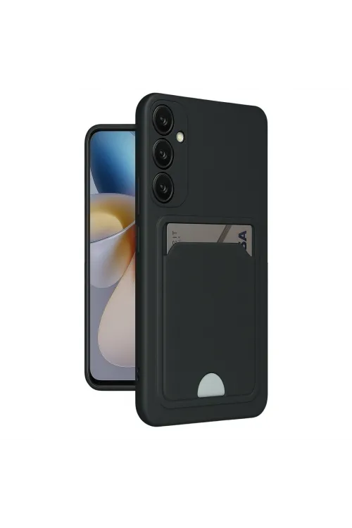 Samsung Galaxy A26 Kılıf Kelvin Kartvizitli Silikon - Siyah