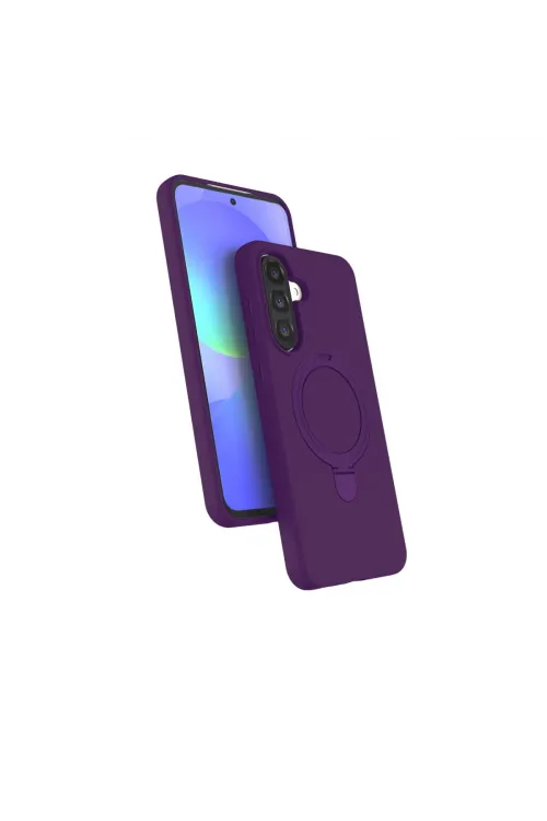 Samsung Galaxy A26 Regal Magsafe Standlı Kapak - Derin Mor