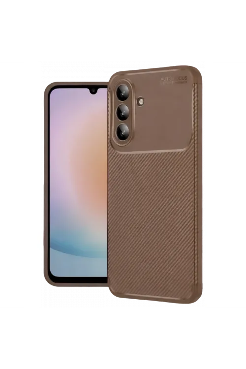 Samsung Galaxy A27 5g Auto Focus Karbon Kapak - Kahverengi