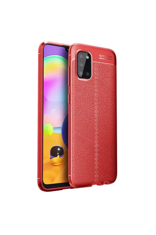 Samsung Galaxy A31 Kılıf Auto Focus Kapak - Kırmızı
