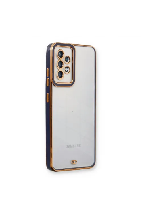 Samsung Galaxy A33 5g Kılıf Liva Lens Silikon - Mavi