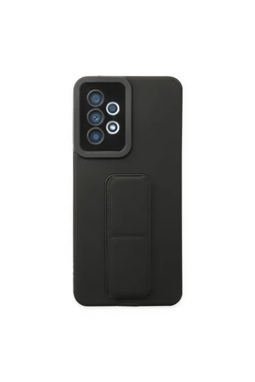 Samsung Galaxy A33 5g Kılıf Mega Standlı Silikon - Siyah