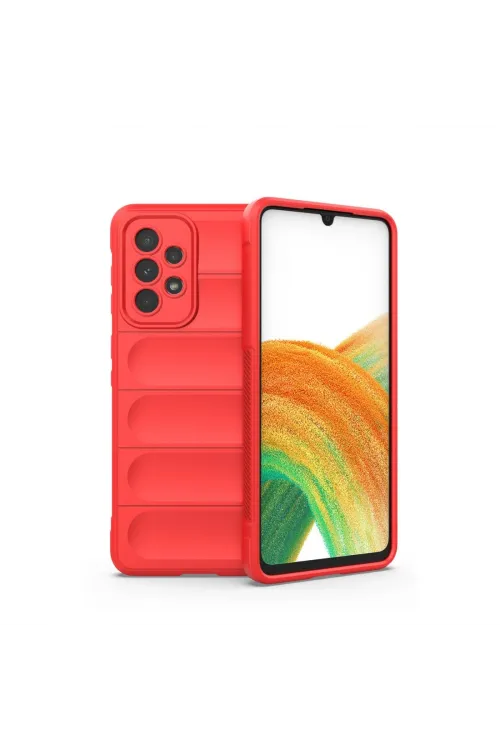 Samsung Galaxy A33 5g Kılıf Optimum Silikon - Kırmızı