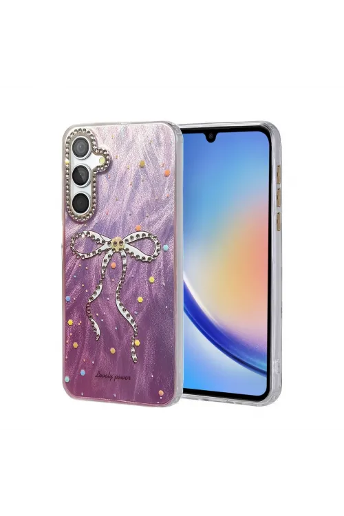 Samsung Galaxy A34 5g Kılıf Blade Aynalı Desenli Kapak - Desen 1