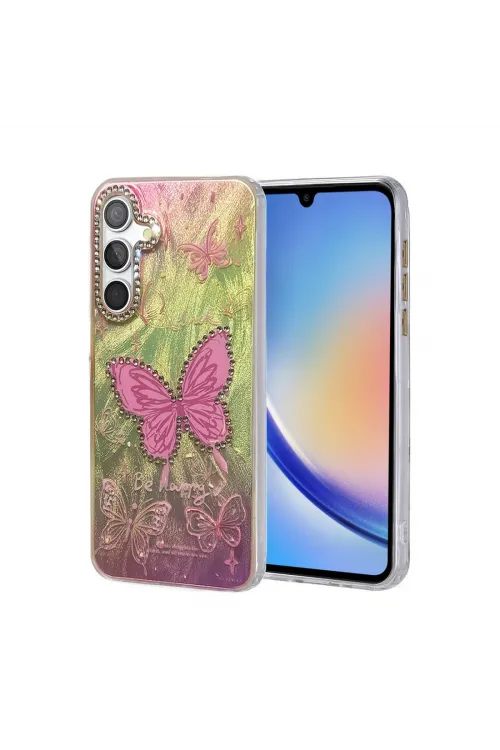 Samsung Galaxy A34 5g Kılıf Blade Aynalı Desenli Kapak - Desen 5
