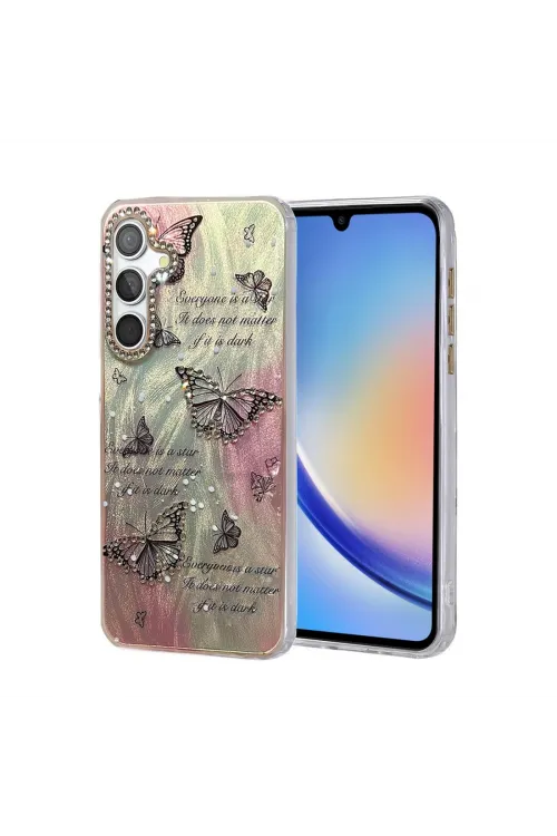Samsung Galaxy A34 5g Kılıf Blade Aynalı Desenli Kapak - Desen 6
