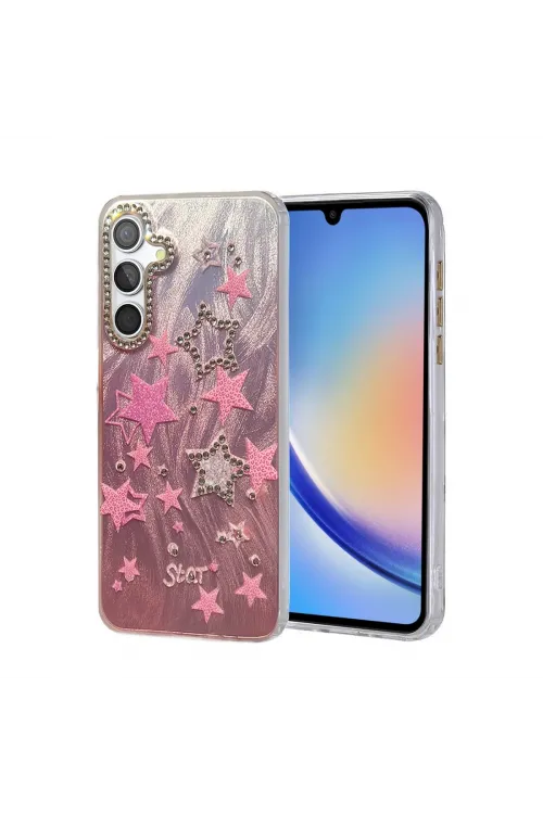 Samsung Galaxy A34 5g Kılıf Blade Aynalı Desenli Kapak - Desen 7