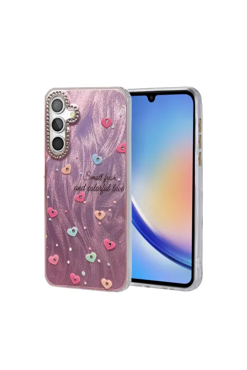 Samsung Galaxy A34 5g Kılıf Blade Aynalı Desenli Kapak - Desen 8