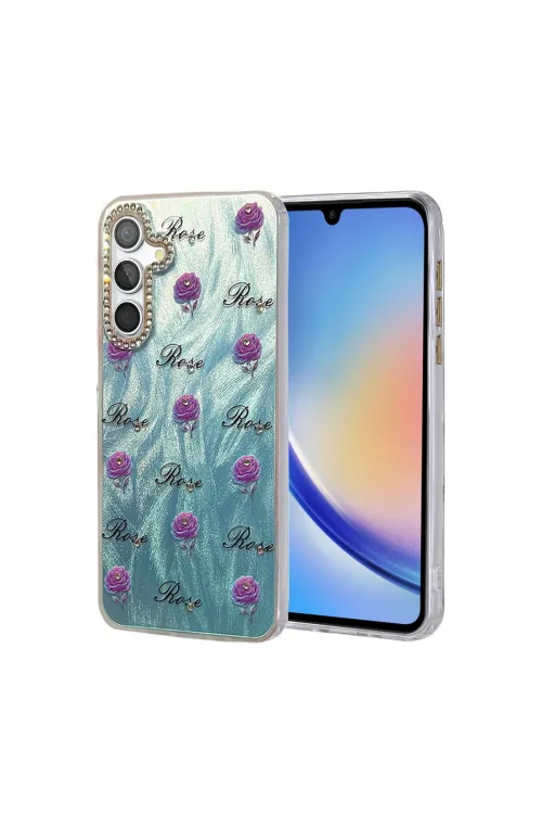 Samsung Galaxy A34 5g Kılıf Blade Aynalı Desenli Kapak - Desen 9