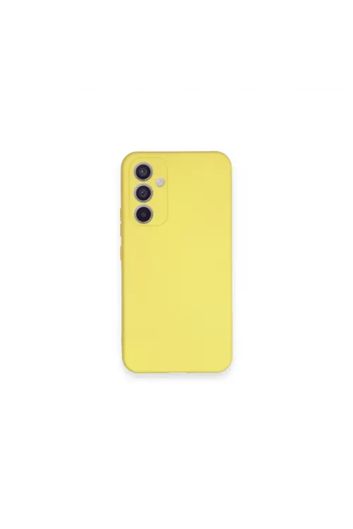 Samsung Galaxy A34 5g Kılıf Nano İçi Kadife Silikon - Sarı