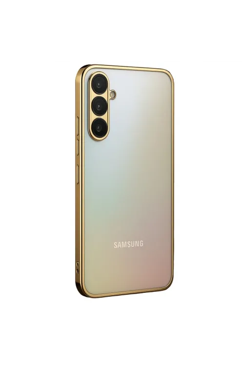 Samsung Galaxy A34 5g Kılıf Razer Lensli Silikon - Gold