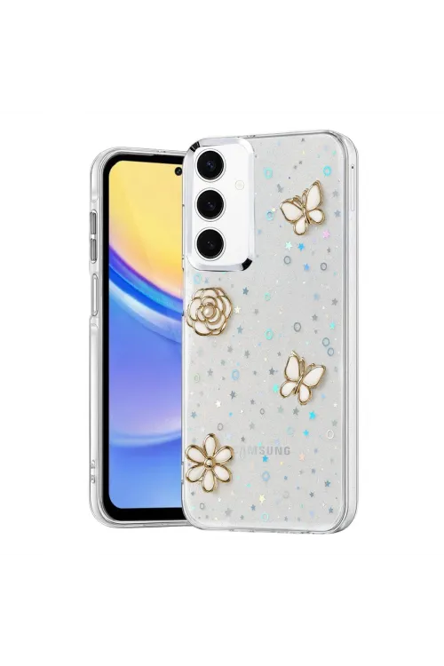 Samsung Galaxy A35 5g Fiyonk Desenli Kapak - Desen 10