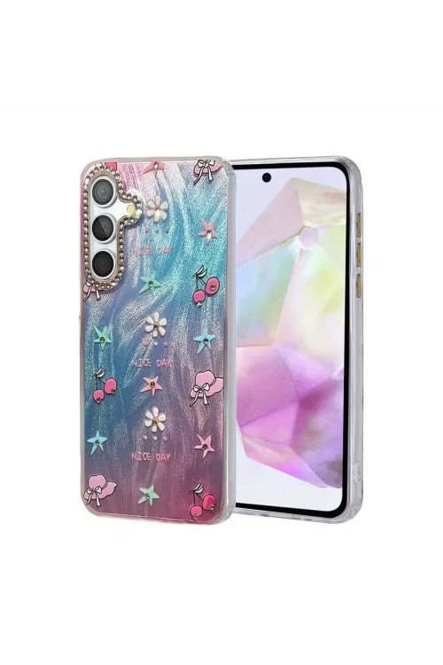 Samsung Galaxy A35 5g Kılıf Blade Aynalı Desenli Kapak - Desen 4