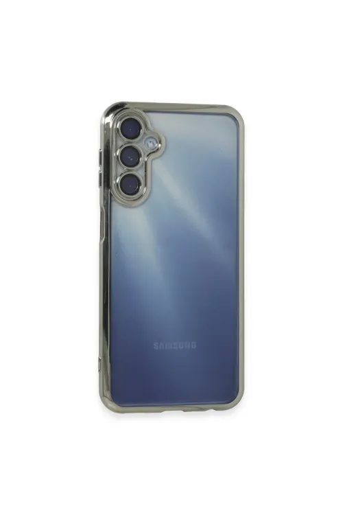 Samsung Galaxy A35 5g Kılıf Razer Lensli Silikon - Gümüş